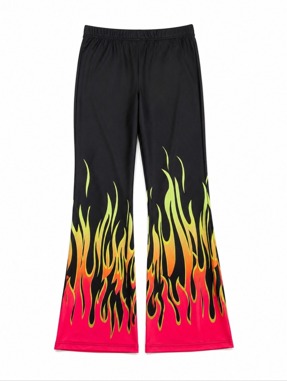 NEON FLAME STRETCH FLARE LEGGINGS WOMEN'S LARGE NWT - Picture 2 of 4